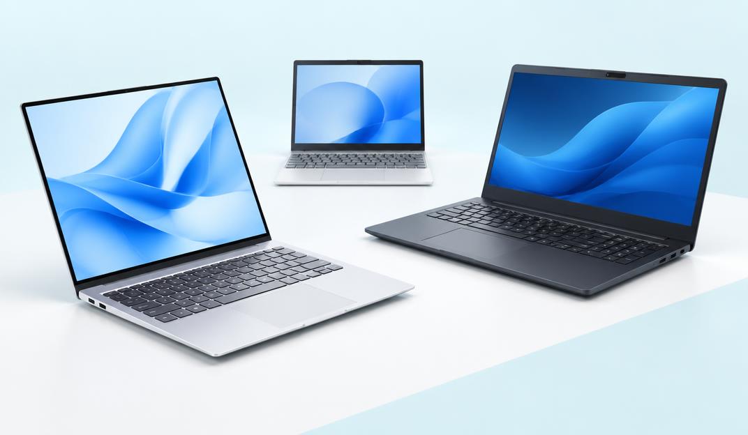A selection of laptops