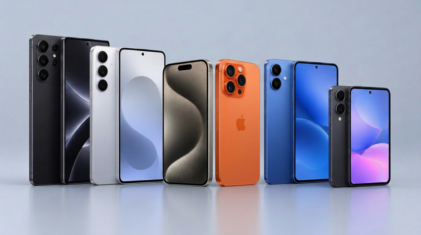 A selection of phones